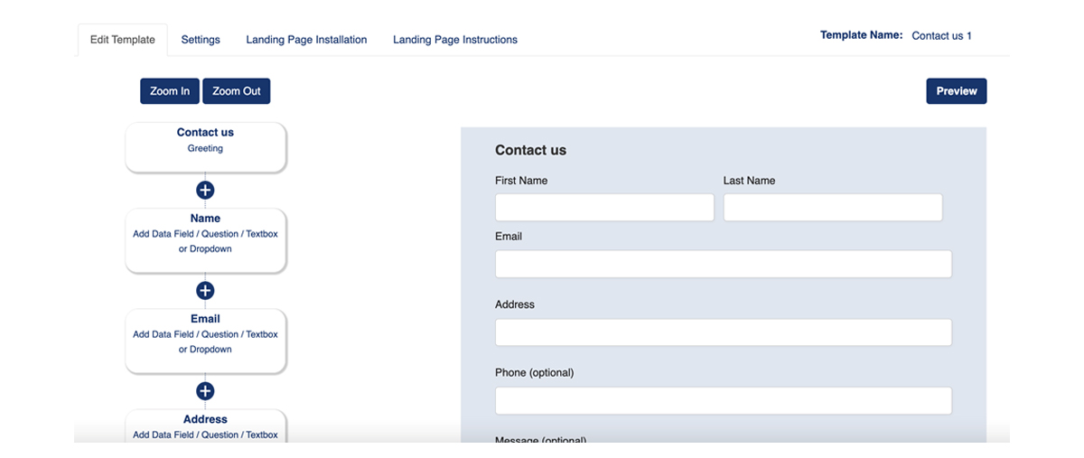 IGV CRM Landing Page